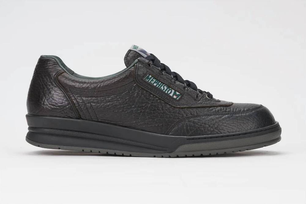 NEW MEPHISTO men's match sneaker in black grain
